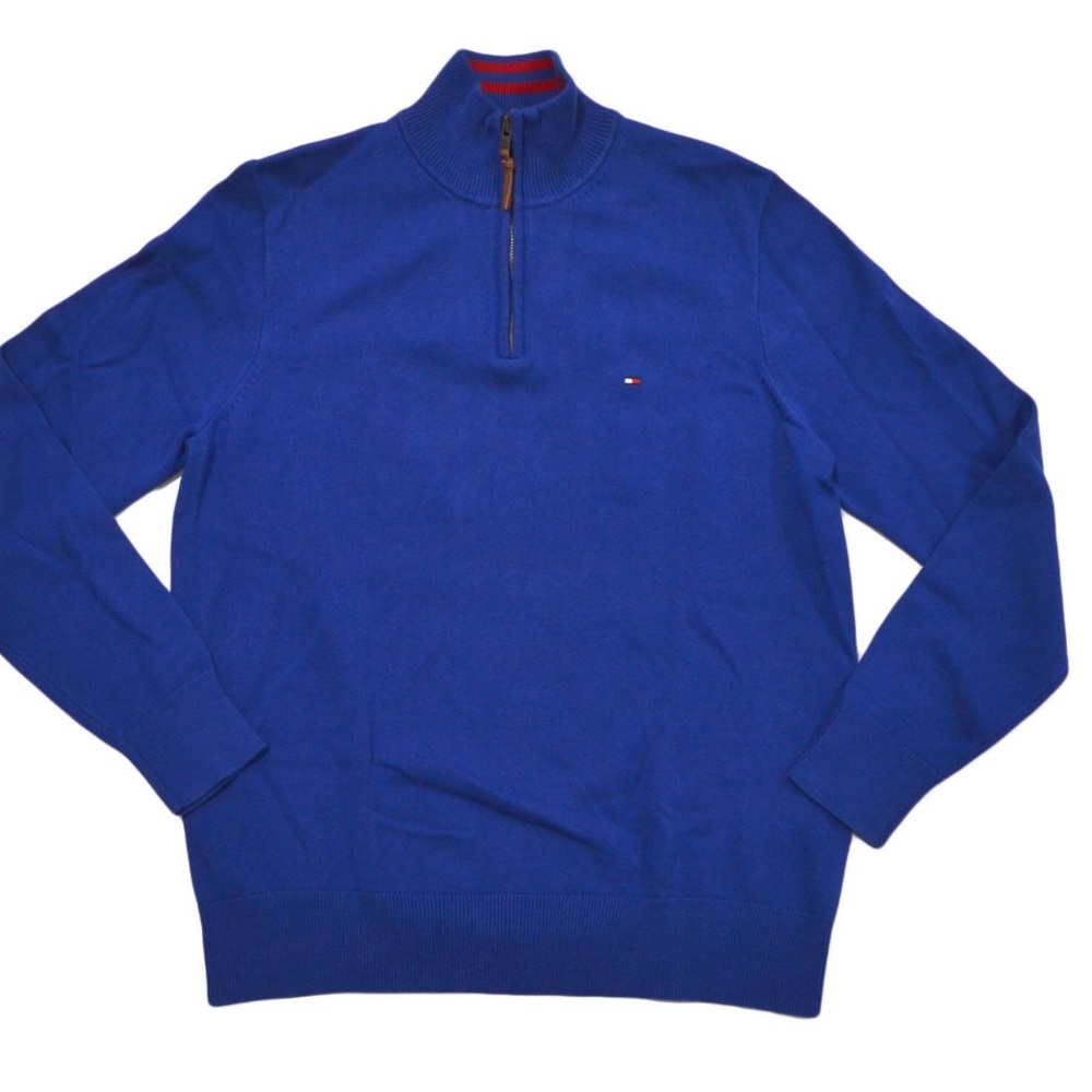 Tommy Hilfiger Mens Mock Neck 1/4 Zip Sweater (L)